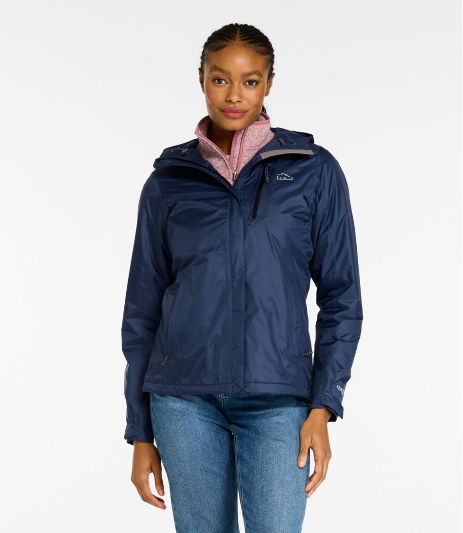 Women's Trail Model Rain Jacket, Fleece-Lined L.L.Bean Premium