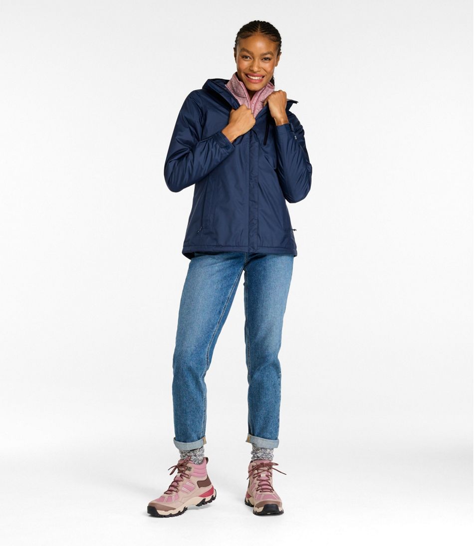 Women's Trail Model Rain Jacket, Fleece-Lined L.L.Bean Premium