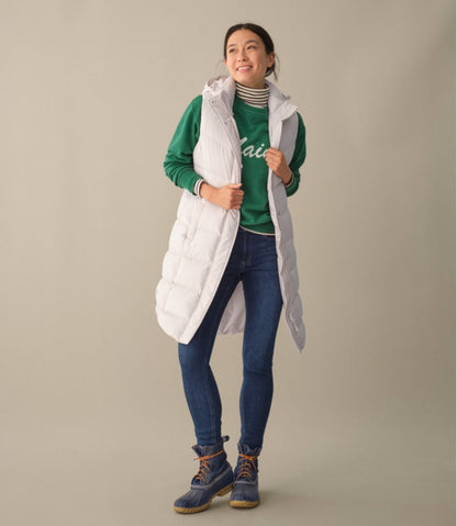 Women's Popham Puffer Long Vest L.L.Bean New