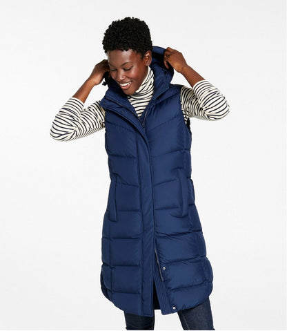Women's Popham Puffer Long Vest L.L.Bean New
