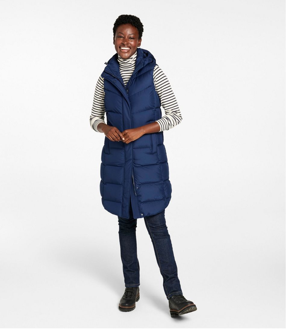 Women's Popham Puffer Long Vest L.L.Bean New