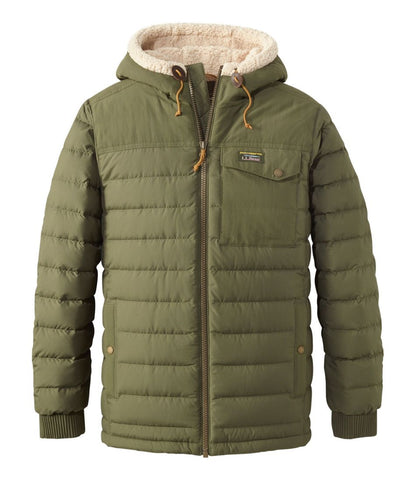 Men's Mountain Classic Down Hooded Jacket, Sherpa-Lined L.L.Bean Essential