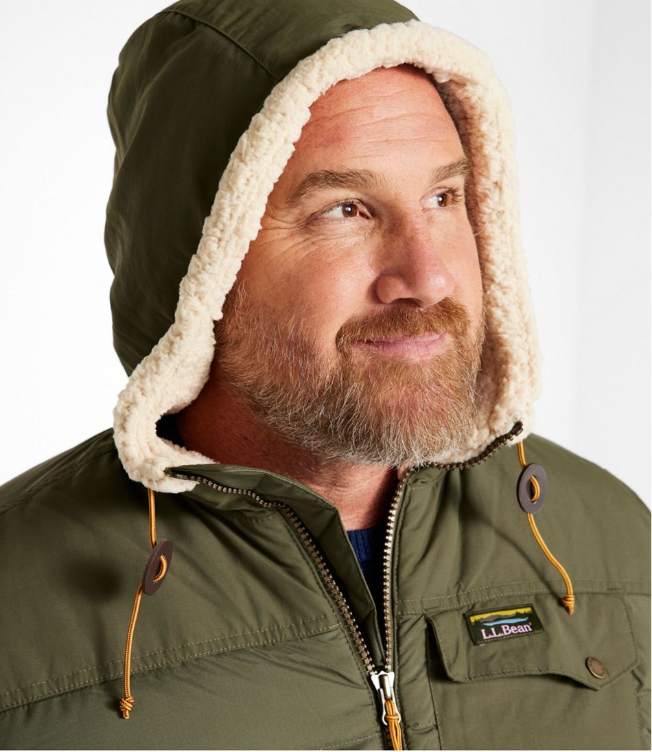 Men's Mountain Classic Down Hooded Jacket, Sherpa-Lined L.L.Bean Essential