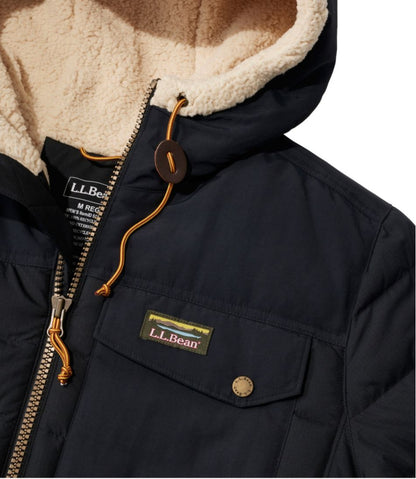 Men's Mountain Classic Down Hooded Jacket, Sherpa-Lined L.L.Bean Essential