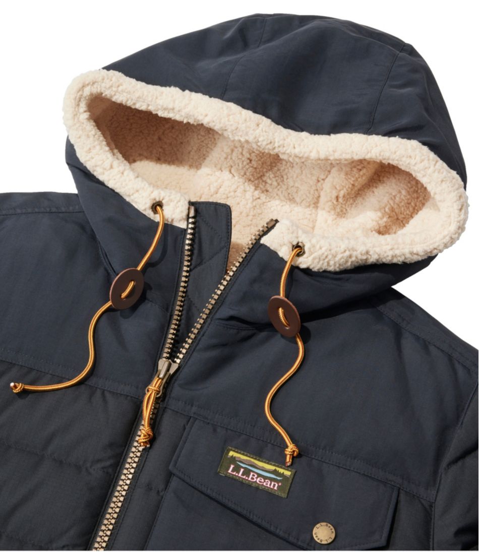 Men's Mountain Classic Down Hooded Jacket, Sherpa-Lined L.L.Bean Essential