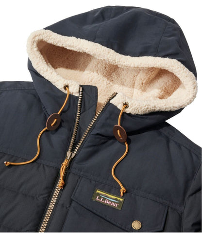 Men's Mountain Classic Down Hooded Jacket, Sherpa-Lined L.L.Bean Essential