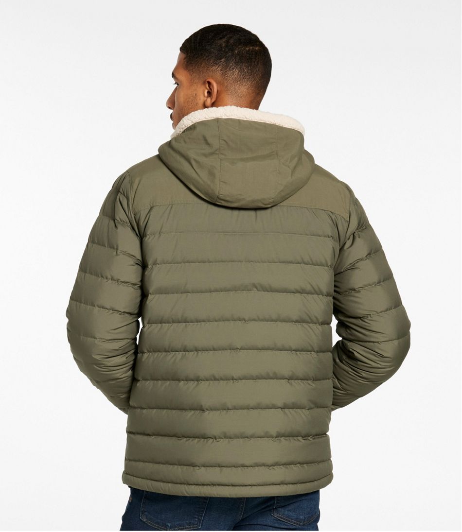 Men's Mountain Classic Down Hooded Jacket, Sherpa-Lined L.L.Bean Essential