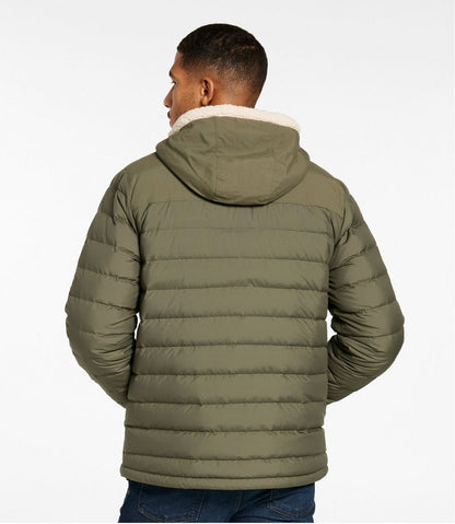 Men's Mountain Classic Down Hooded Jacket, Sherpa-Lined L.L.Bean Essential