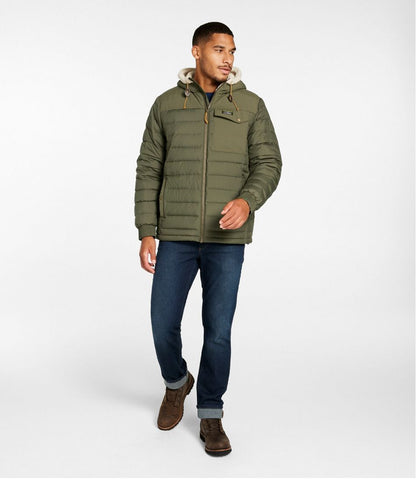Men's Mountain Classic Down Hooded Jacket, Sherpa-Lined L.L.Bean Essential