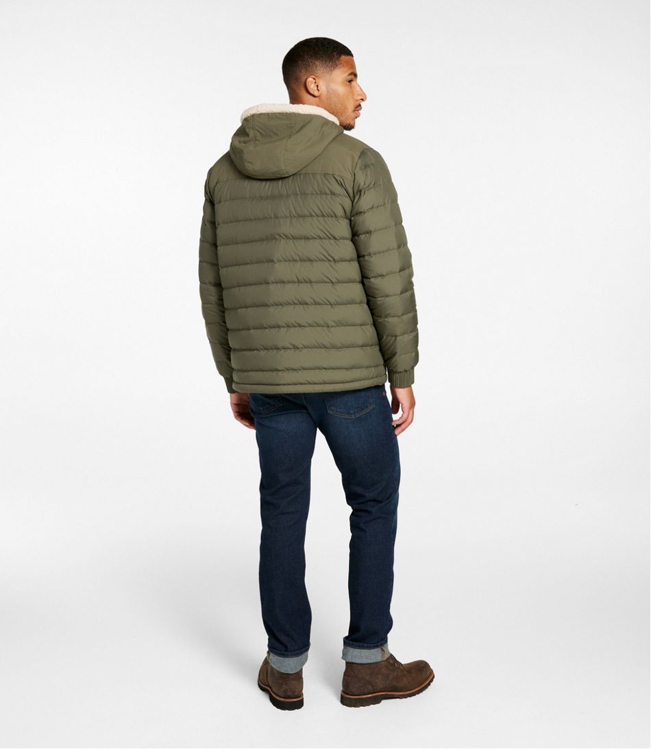 Men's Mountain Classic Down Hooded Jacket, Sherpa-Lined L.L.Bean Essential