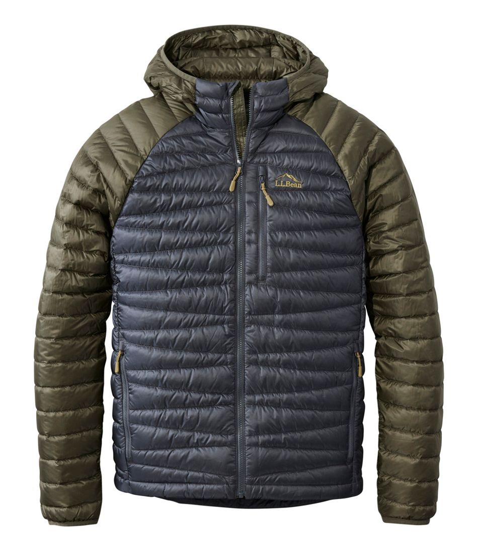 Men's Ultralight 850 Down Sweater Hooded Jacket L.L.Bean Classic