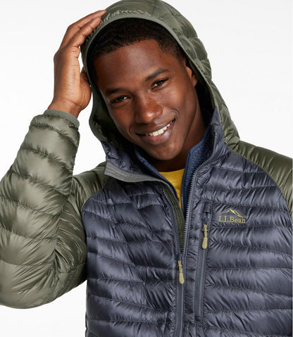 Men's Ultralight 850 Down Sweater Hooded Jacket L.L.Bean Classic
