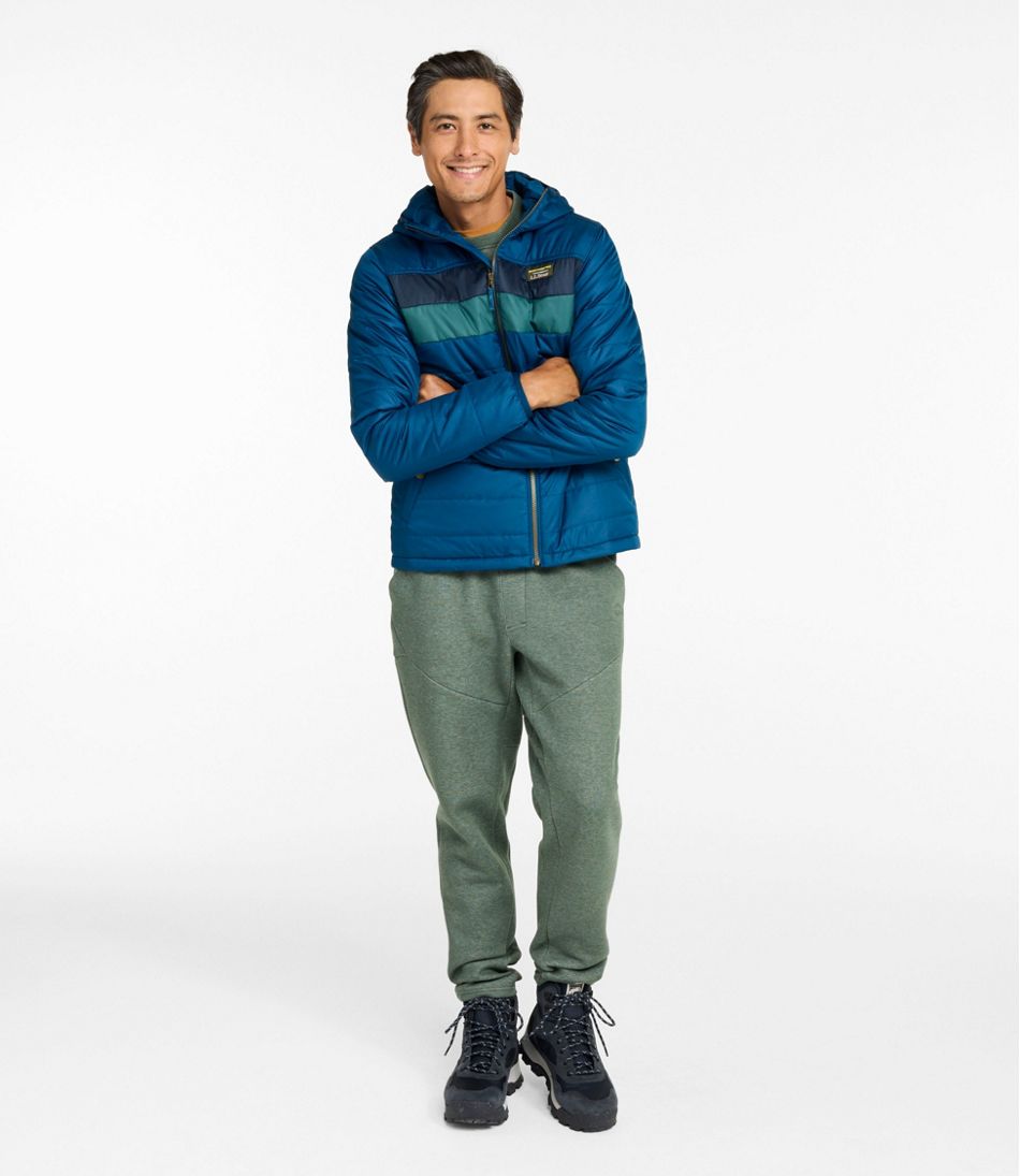 Men's Mountain Classic Puffer Hooded Jacket, Colorblock L.L.Bean Value