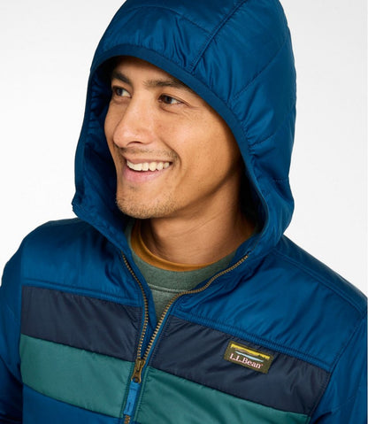 Men's Mountain Classic Puffer Hooded Jacket, Colorblock L.L.Bean Value