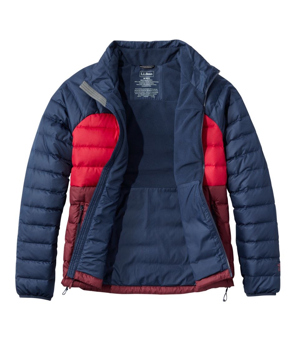 Men's Bean's Down Jacket, Colorblock L.L.Bean New