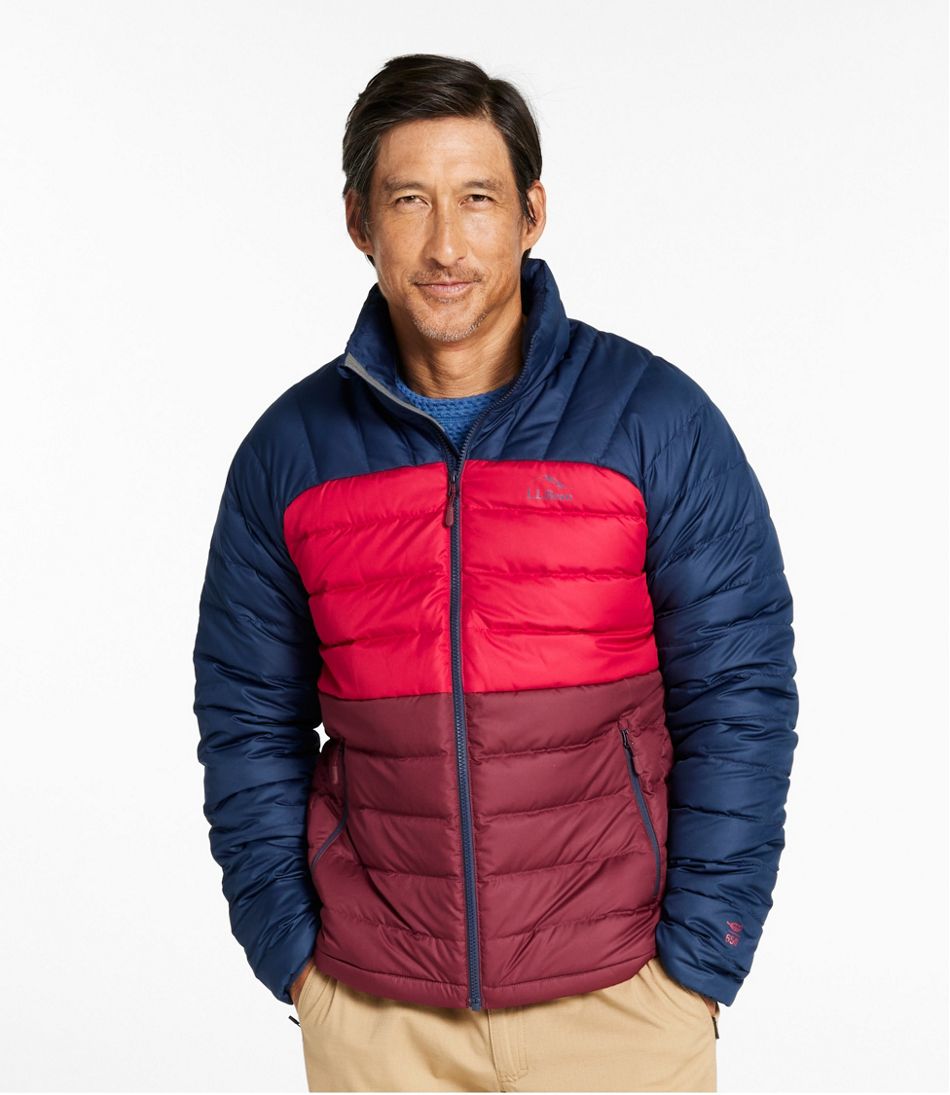Men's Bean's Down Jacket, Colorblock L.L.Bean New