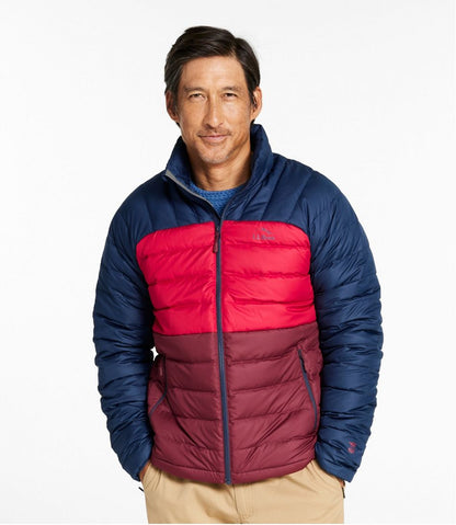 Men's Bean's Down Jacket, Colorblock L.L.Bean New