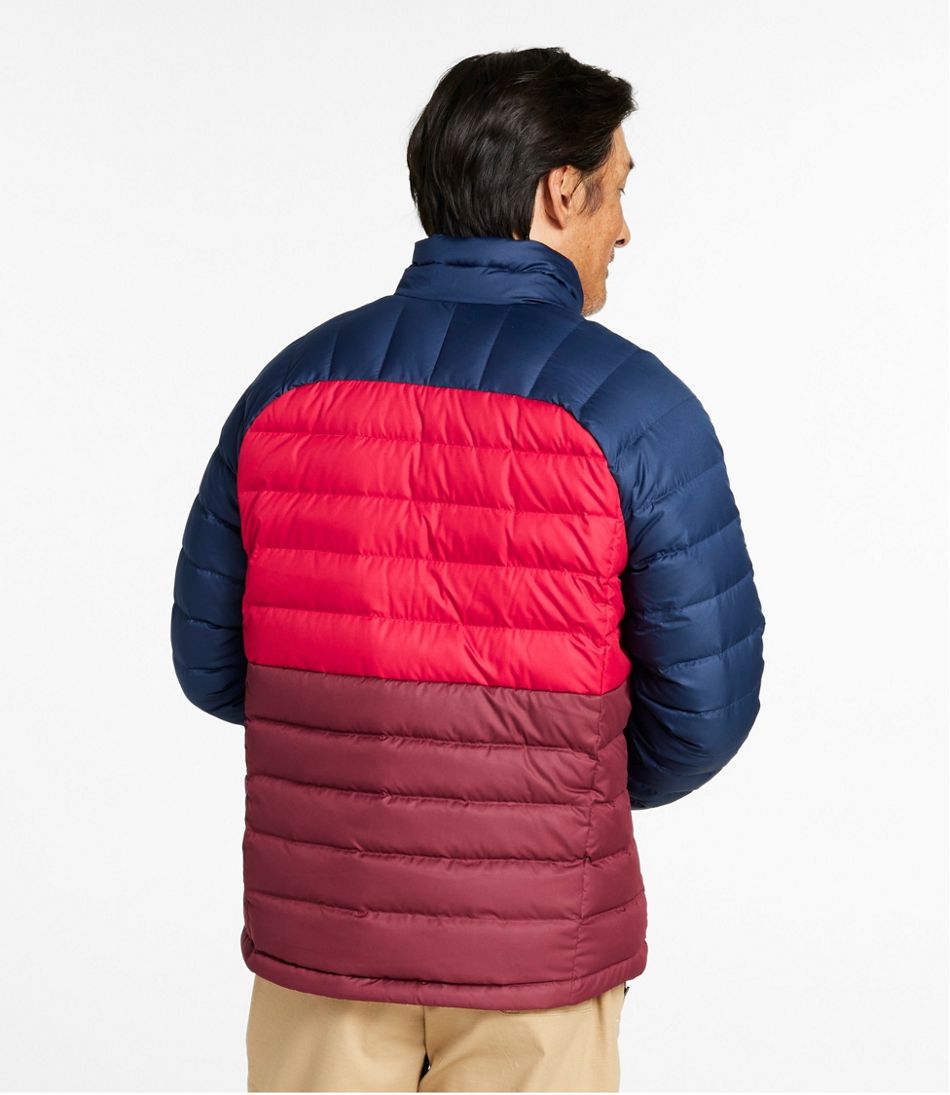 Men's Bean's Down Jacket, Colorblock L.L.Bean New