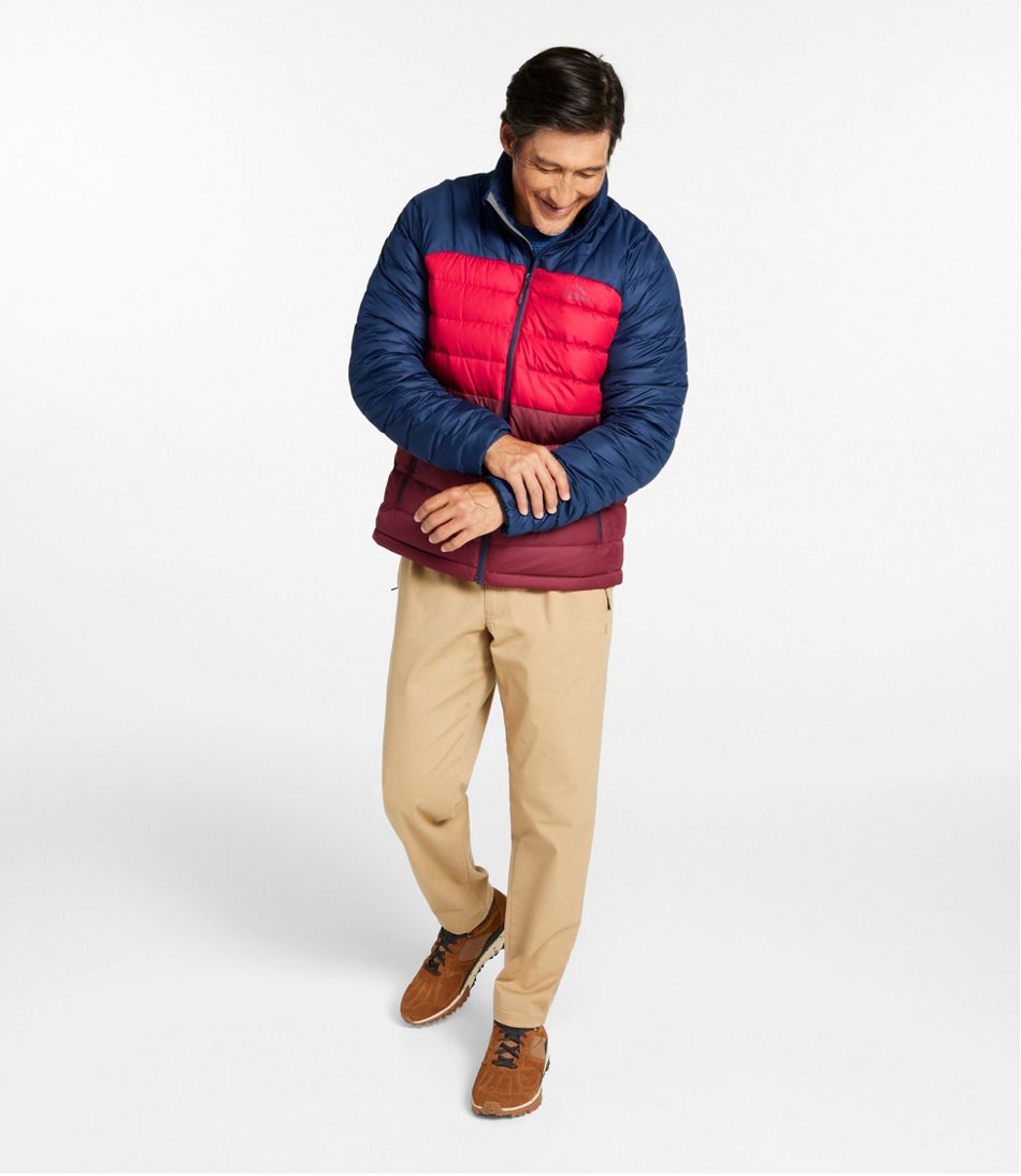 Men's Bean's Down Jacket, Colorblock L.L.Bean New