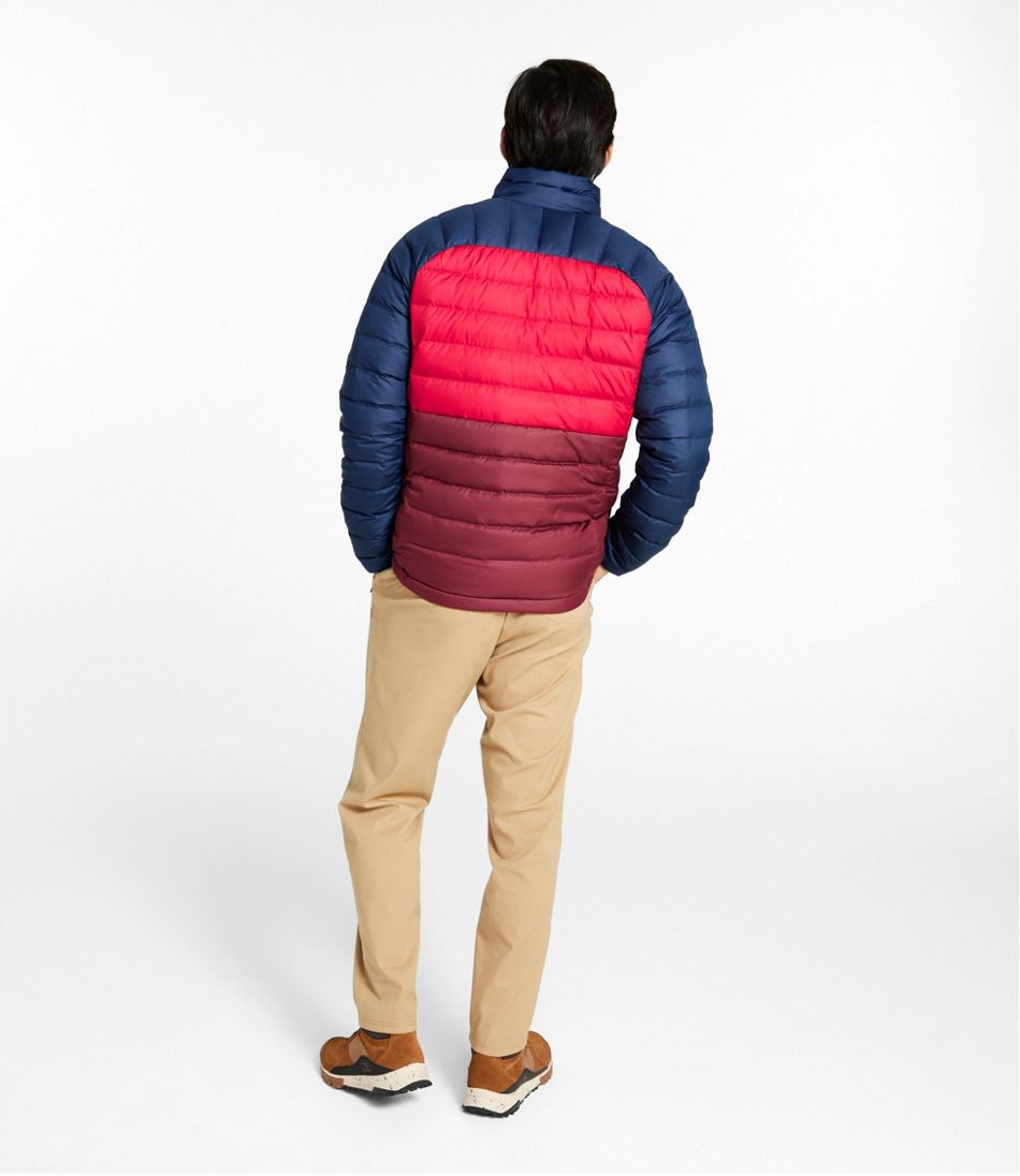 Men's Bean's Down Jacket, Colorblock L.L.Bean New