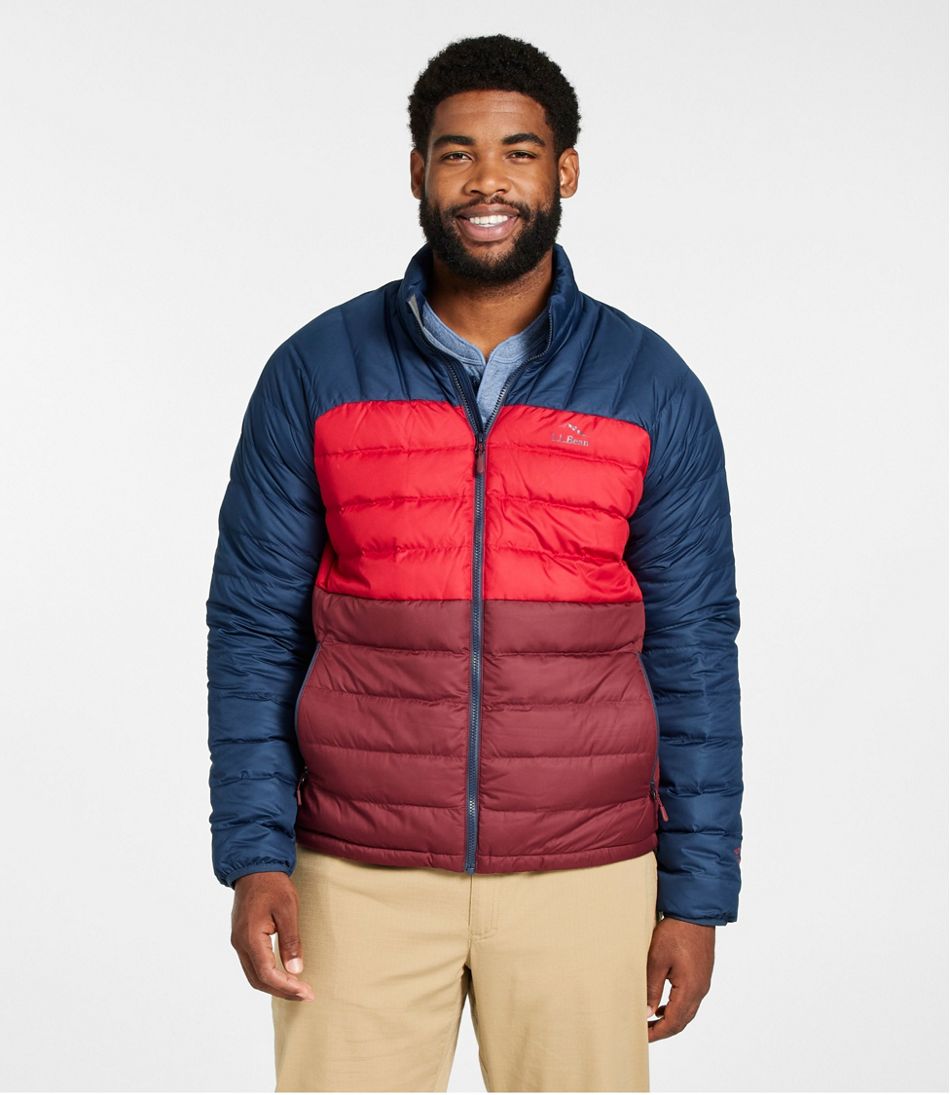 Men's Bean's Down Jacket, Colorblock L.L.Bean New