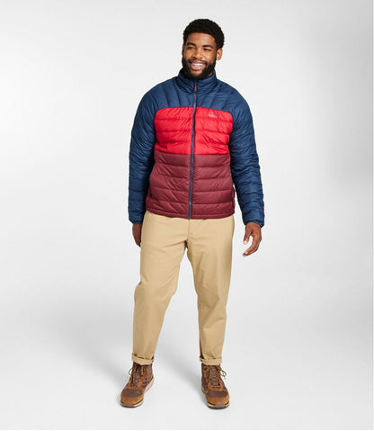 Men's Bean's Down Jacket, Colorblock L.L.Bean New