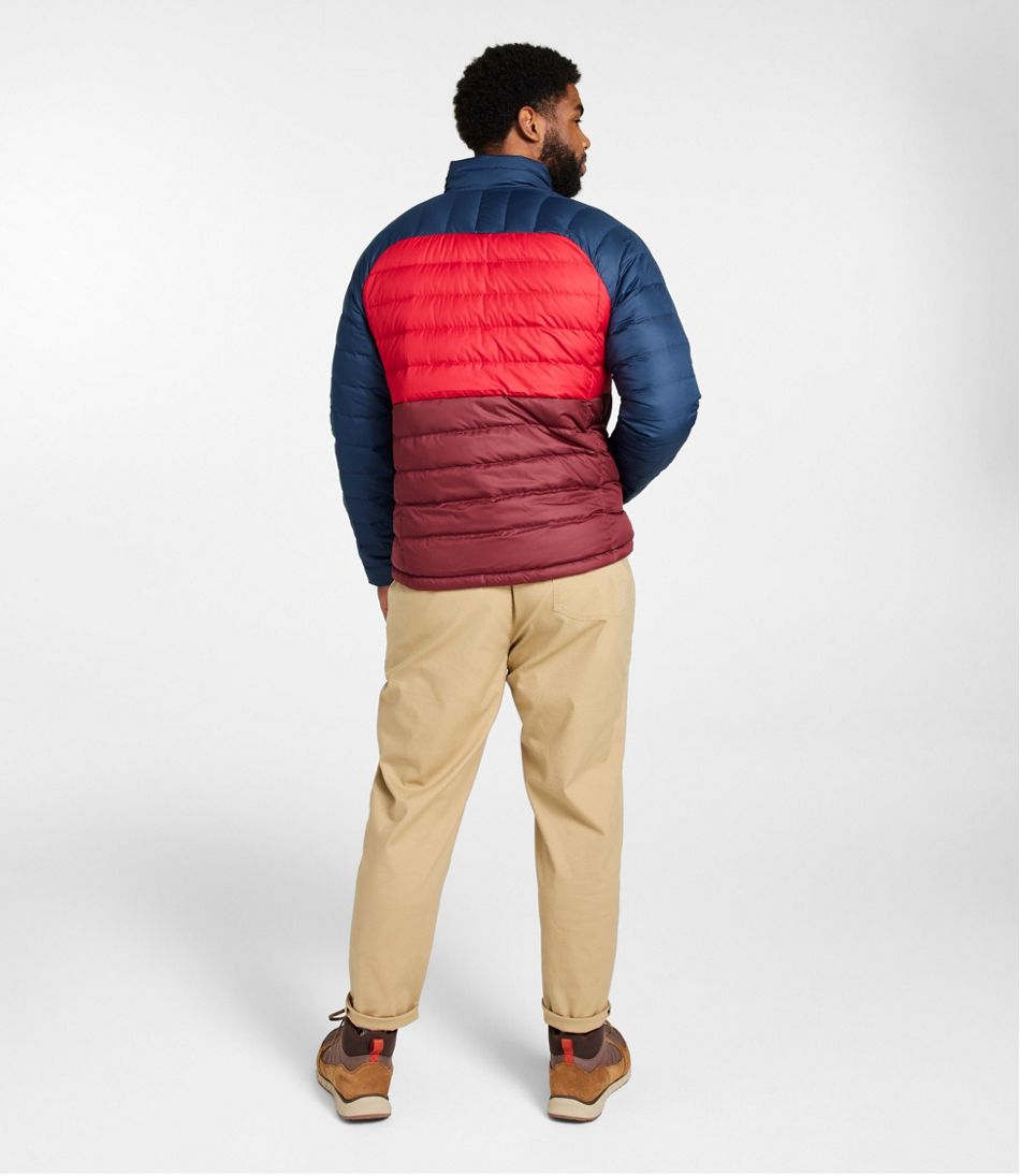 Men's Bean's Down Jacket, Colorblock L.L.Bean New