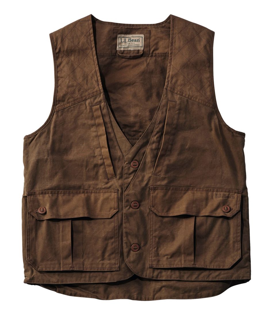 Men's Double L Waxed-Cotton Upland Vest L.L.Bean Trending
