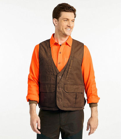 Men's Double L Waxed-Cotton Upland Vest L.L.Bean Trending