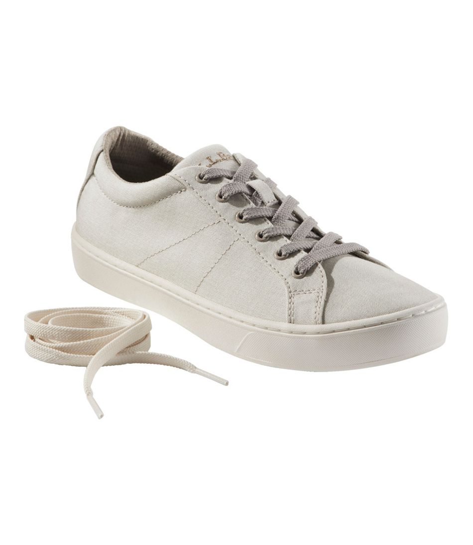 Women's Eco Bay Canvas Sneakers, Lace-Up L.L.Bean Premium