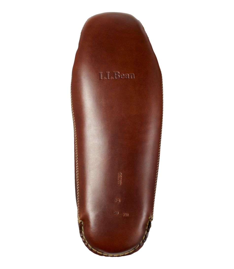 Men's Leather Double-Sole Slippers, Shearling-Lined L.L.Bean Classic