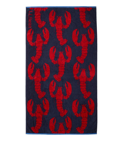 Seaside Beach Towel, Lobsters L.L.Bean New