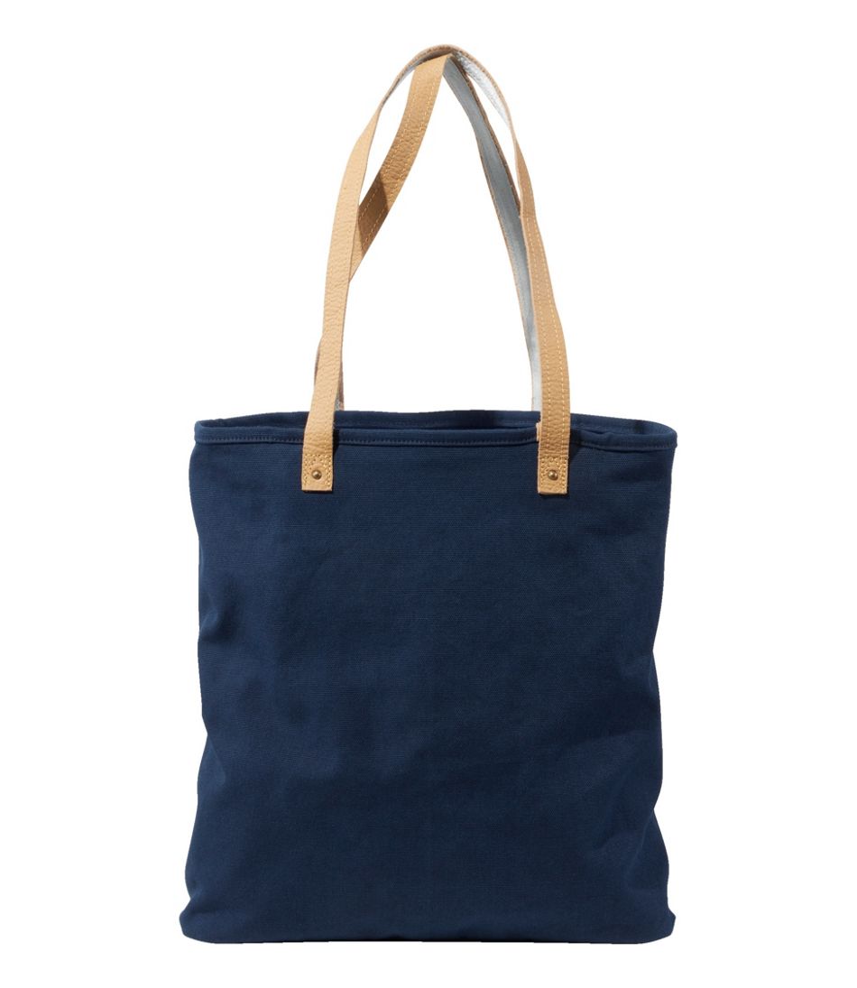 Leather-Handle Essential Tote Bag L.L.Bean Trending