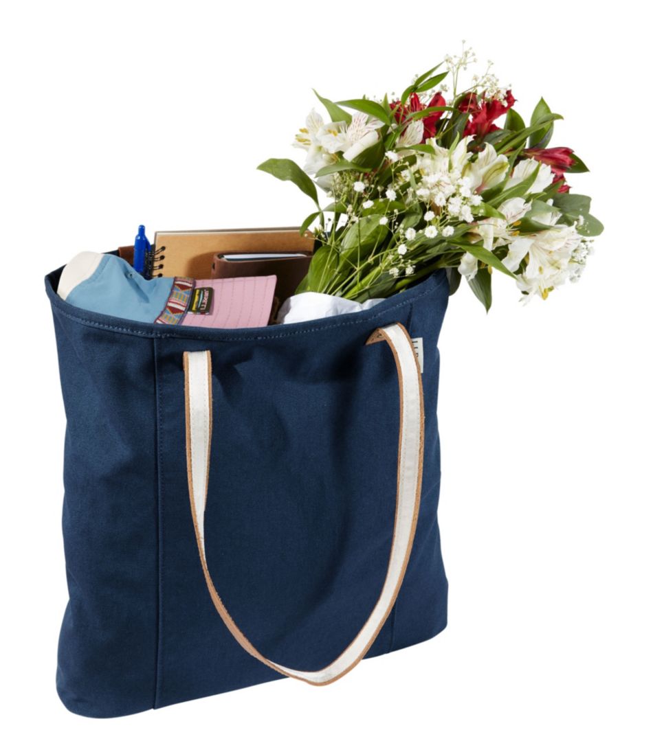 Leather-Handle Essential Tote Bag L.L.Bean Trending
