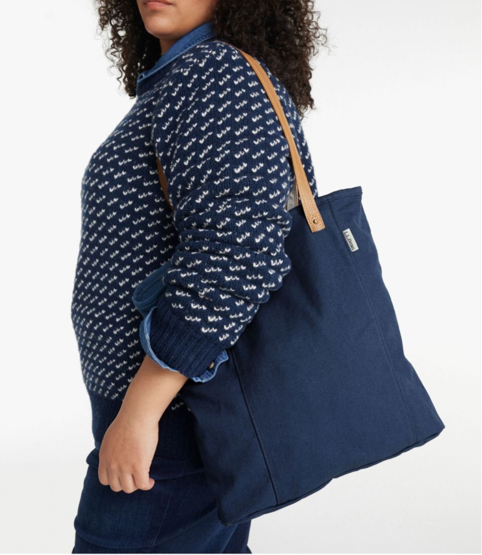 Leather-Handle Essential Tote Bag L.L.Bean Trending