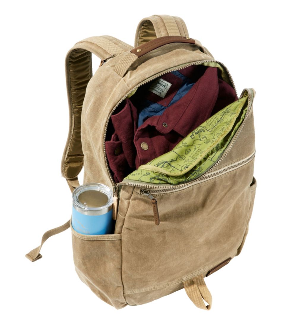 Waxed Canvas Travel Backpack L.L.Bean Essential
