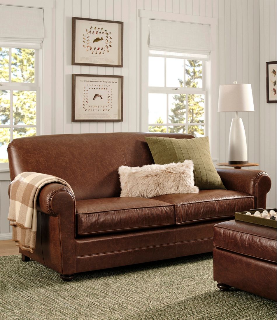 Bean's Leather Lodge Sofa L.L.Bean Essential
