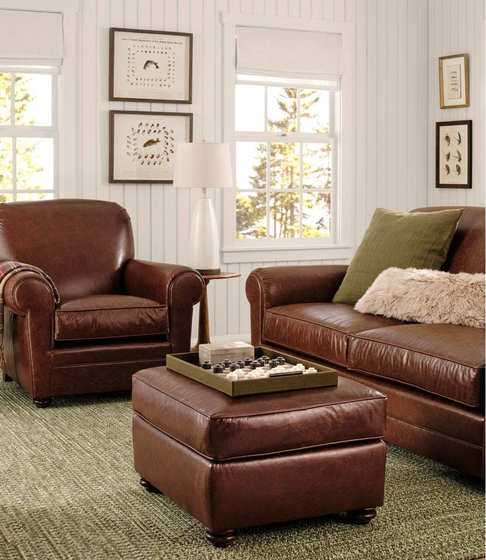 Bean's Leather Lodge Sofa L.L.Bean Essential