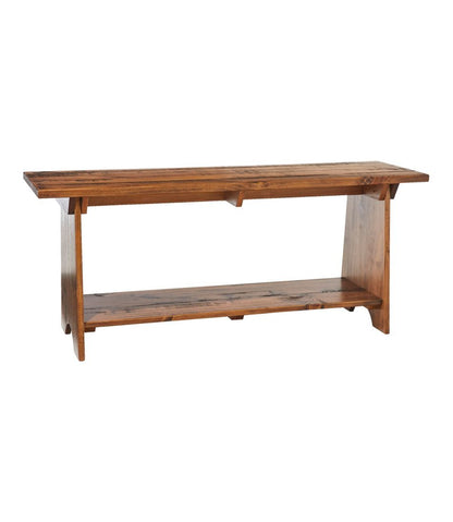 Rustic Wooden Mudroom Bench, Large L.L.Bean New