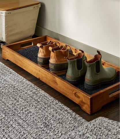 Rustic Wooden Boot Tray L.L.Bean Popular