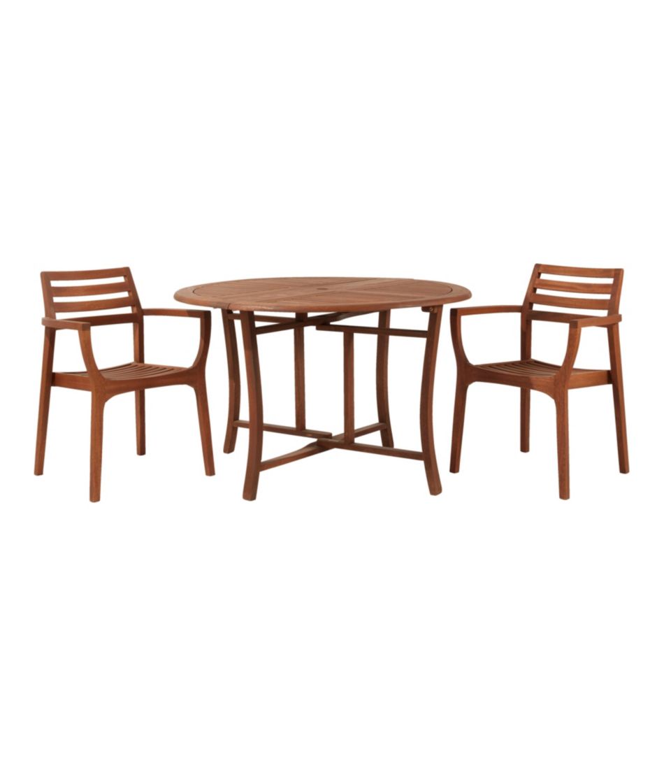 Eucalyptus Folding Table, Round L.L.Bean Value