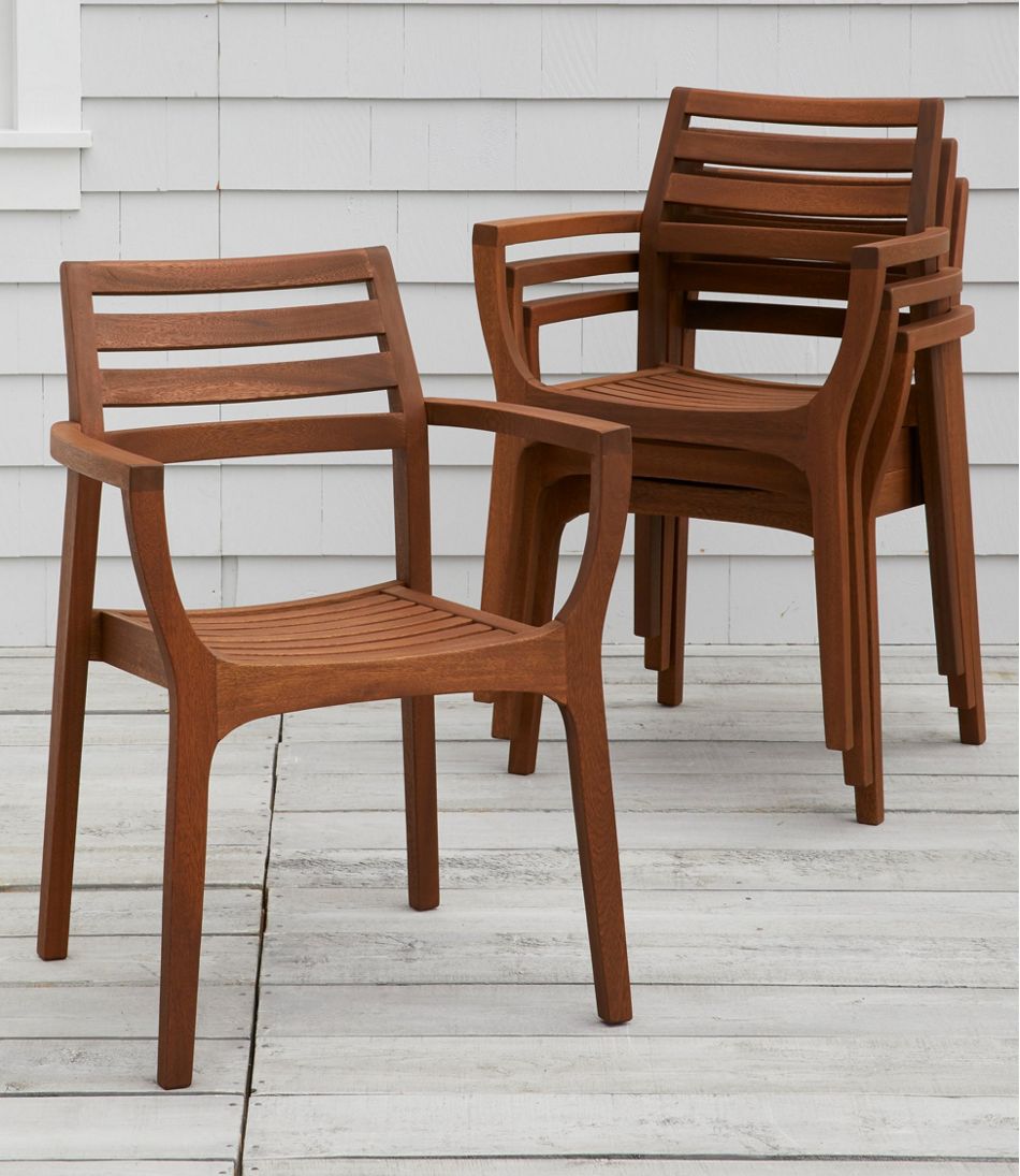 Eucalyptus Stacking Chairs, Set of Four L.L.Bean Trending