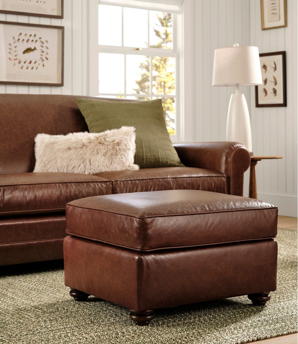 Bean's Leather Lodge Ottoman L.L.Bean Top Pick