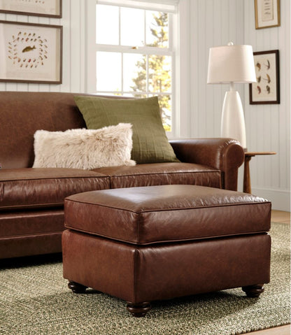 Bean's Leather Lodge Ottoman L.L.Bean Top Pick
