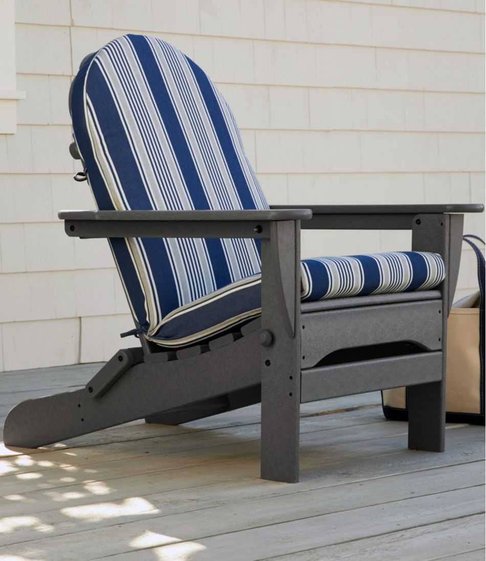 Casco Bay Adirondack Chair Seat and Back Cushion, Stripe L.L.Bean Recommended
