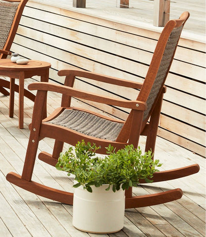 Wicker Eucalyptus Rocker L.L.Bean Premium