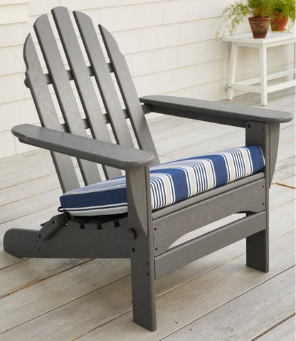 Casco Bay Adirondack Chair Seat Cushion, Stripe L.L.Bean Classic