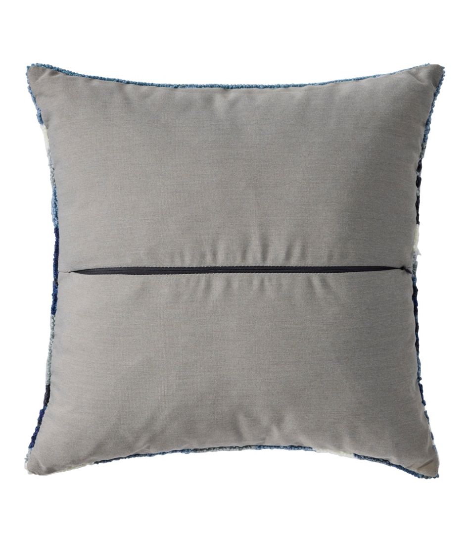 Indoor/Outdoor Hooked Pillow, 18x18 Ocean Waves L.L.Bean Recommended