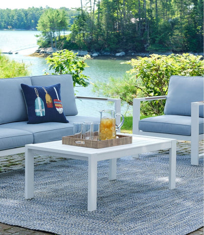 White Aluminum Deep Seating Coffee Table L.L.Bean Premium