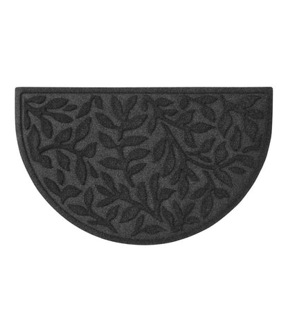 Heavyweight Recycled Waterhog Doormat, Half Round, Woodland Leaf L.L.Bean Popular